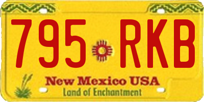 NM license plate 795RKB