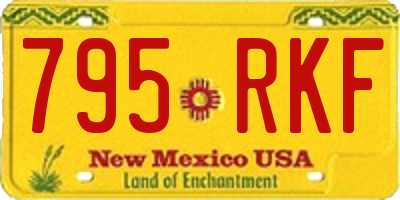 NM license plate 795RKF