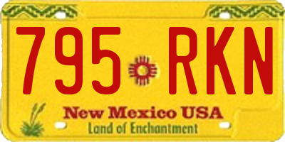 NM license plate 795RKN