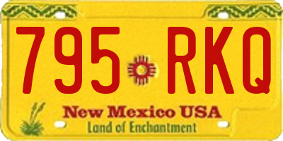 NM license plate 795RKQ