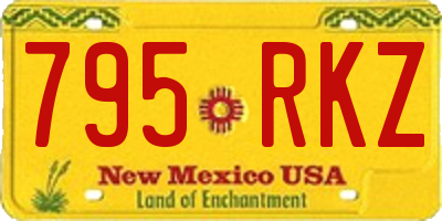 NM license plate 795RKZ