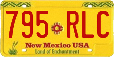 NM license plate 795RLC