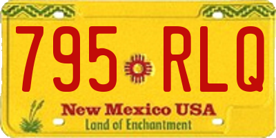 NM license plate 795RLQ