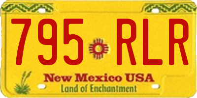 NM license plate 795RLR