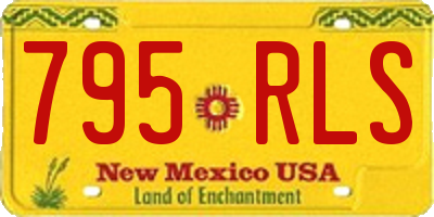 NM license plate 795RLS