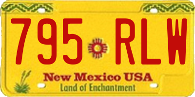 NM license plate 795RLW