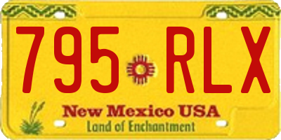 NM license plate 795RLX