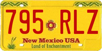 NM license plate 795RLZ