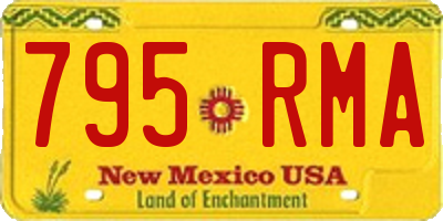 NM license plate 795RMA