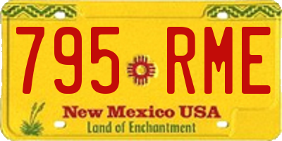 NM license plate 795RME