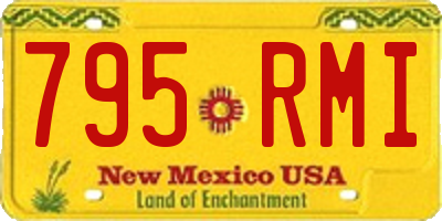 NM license plate 795RMI