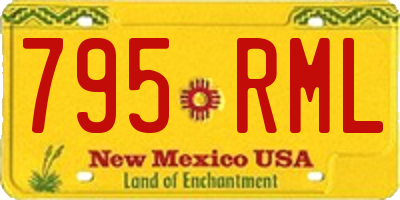 NM license plate 795RML