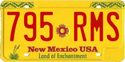 NM license plate 795RMS