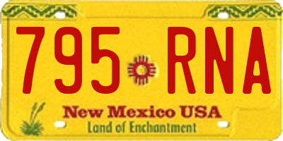 NM license plate 795RNA
