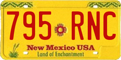 NM license plate 795RNC