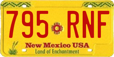 NM license plate 795RNF