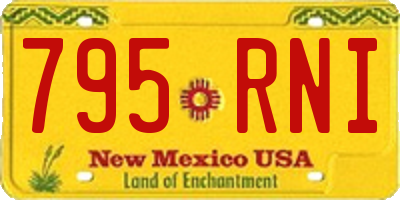 NM license plate 795RNI