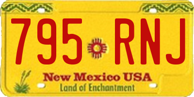 NM license plate 795RNJ