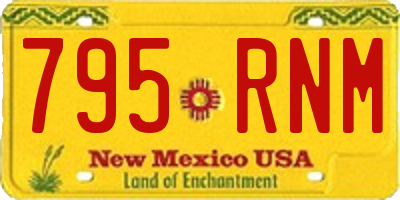 NM license plate 795RNM
