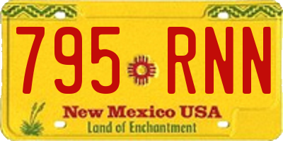NM license plate 795RNN