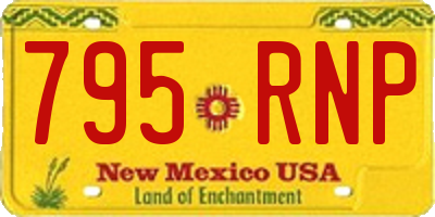 NM license plate 795RNP