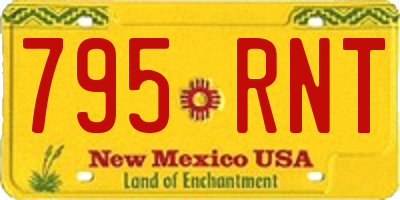 NM license plate 795RNT