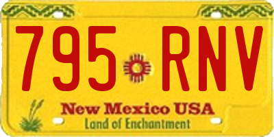 NM license plate 795RNV