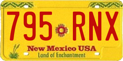 NM license plate 795RNX