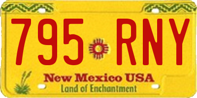 NM license plate 795RNY