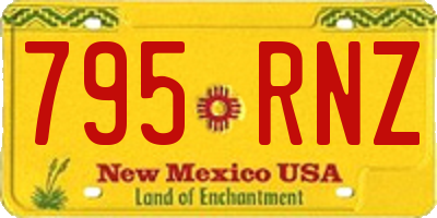 NM license plate 795RNZ