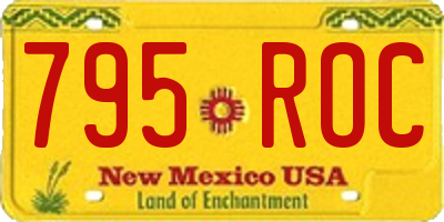 NM license plate 795ROC