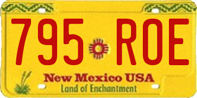 NM license plate 795ROE