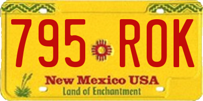 NM license plate 795ROK
