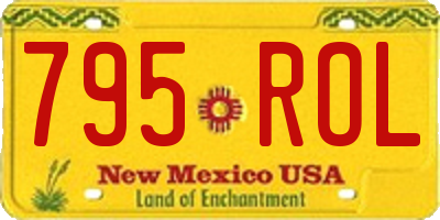 NM license plate 795ROL