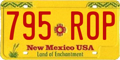 NM license plate 795ROP