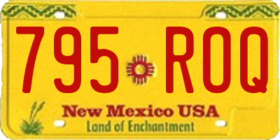 NM license plate 795ROQ