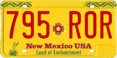 NM license plate 795ROR