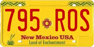NM license plate 795ROS