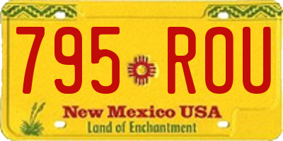 NM license plate 795ROU