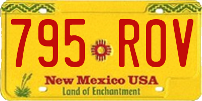 NM license plate 795ROV