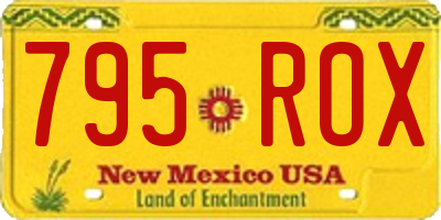 NM license plate 795ROX