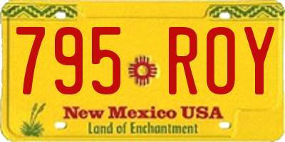NM license plate 795ROY
