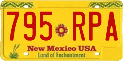 NM license plate 795RPA