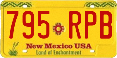 NM license plate 795RPB