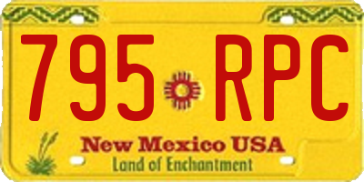 NM license plate 795RPC