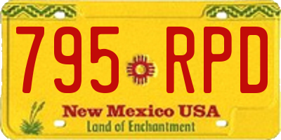NM license plate 795RPD
