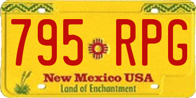 NM license plate 795RPG