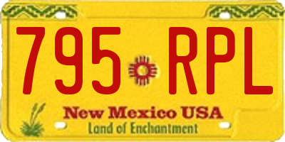 NM license plate 795RPL