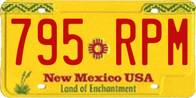 NM license plate 795RPM