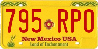 NM license plate 795RPO